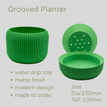 Grooved planter - Unicorn Fart Productions